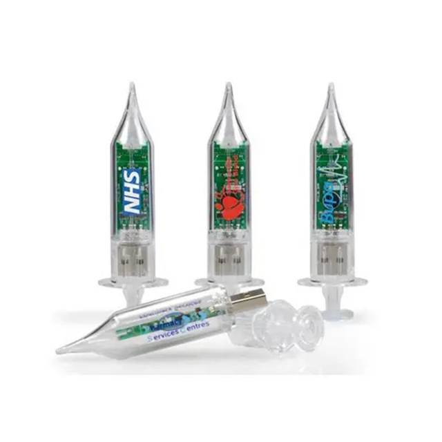 Custom Special Syringe Shaped 8GB to 128GB USB Flash Drive New USB 2.0 Interface with Special Design