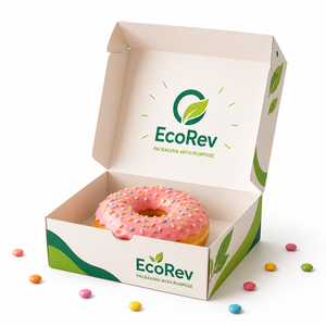 Caja de Cartón Ranurada Personalizada EcoRev, Rectangular, Impresión a Cuatro Colores, Empaque Ecológico para Alimentos con Diseño de Logotipo - Product Image 3