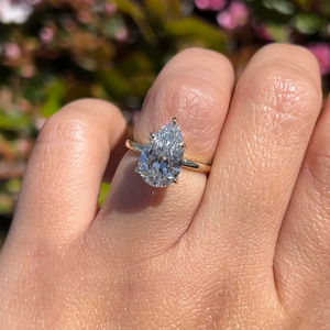 Hot Selling 3.10Carat pear Cut Lab-Grown Diamond <b>Ring</b> <b>14k</b> White <b>Gold</b> Rhodium Plating Classic for Engagement Wedding - Product Image 1