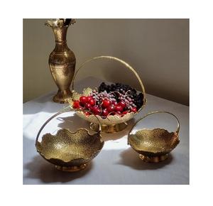 Bol à fruits tendance en fer martelé couleur or, vaisselle pour accessoires de cuisine - Product Image 6