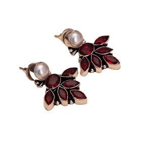 Handmade Brass Antique Silver Plated Drop <b>Earrings</b> for Women Boho Tribal Indian Ethnic Party Statement Jewelry Gift - Product Image 1