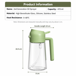 Rociador y Dispensador de Aceite de Oliva 2 en 1, Botella de Spray de Aceite de Cocina con Pulverización Fina para Freidora de Aire, Barbacoa, Ensaladas y Cocina - Product Image 6