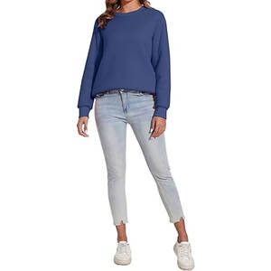 Sudadera de Mujer con Forro de Sherpa, Cuello Redondo, Informal, Cálida para Invierno, Suave, Cómoda, Holgada, para Uso Diario - Product Image 4