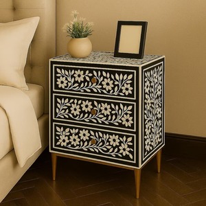 Table à tiroirs artisanale haut de gamme, plusieurs designs pour tous les styles, armoires à tiroirs avec incrustations en os pour la décoration de la maison - Product Image 5