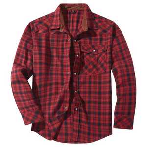 Chemise décontractée à manches longues en flanelle pour homme, col en velours côtelé, à carreaux, boutonnée, chaude, vintage, pour l'extérieur - Product Image 2