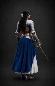 Medieval Warrior <b>Queen</b> Armor Full 3D Steel Silver Plated Antique Theme <b>Art</b> Collectible - Product Image 2