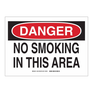 Panneau de signalisation interdiction de fumer 10 x 14 pouces en matériau PC pour les installations industrielles et les lieux publics - Product Image 1