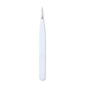 Pince à épiler professionnelle pour extensions de cils, avec logo personnalisé, poignée confortable en acier inoxydable, anti-magnétique et anti-statique, avec grip diamanté - Product Image 1
