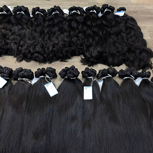 Precio de fábrica: Cabello humano vietnamita virgen de ondas naturales puras, 18-28 pulgadas, súper doblemente estirado, puntas gruesas y completas, proveedor para pedidos al por mayor. - Product Image 1