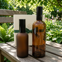 Flacon de parfum cylindrique en verre ambré épais, réutilisable, durable et luxueux, avec atomiseur et capuchon pulvérisateur, 30ml/100ml/200ml, col à vis, rechargeable