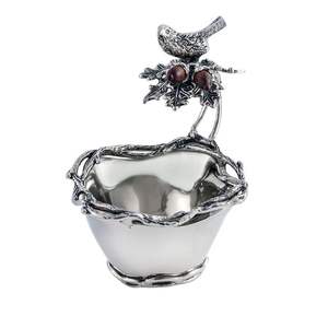 Ensemble de 3 bols de service de luxe en métal de qualité supérieure, texture unique argentée brillante et dorée, vaisselle de cuisine. - Product Image 6