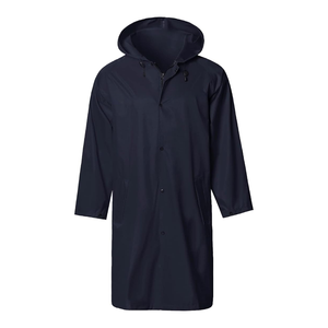 Imperméable en polyester camouflage bleu pour homme, long, imperméable, coupe-vent, léger, pour la randonnée et les voyages - Product Image 3