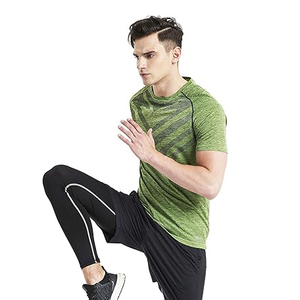 Men's T-<b>Shirt</b> Running Gym Active Athletic Dry Fit Sports Wear Regular Fit 100% Cotton Sporty Knitted <b>Patchwork</b> Blank - Product Image 2