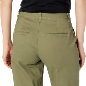 Women Brown <b>Harem</b> Pants Mid Waist Drawstring Elastic Ankle-Length Loose Fit Solid Color Knitted Cotton Casual Autumn Style Flat - Product Image 5