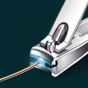 Coupe-ongles grand format avec lime intégrée, outil de toilettage pratique, adapté aux soins quotidiens des ongles, lame droite, pointe arrondie durable - Product Image 4