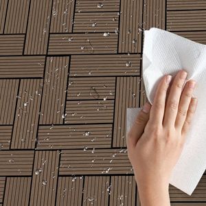 Set di 20 Piastrelle per Pavimentazione Esterna in Materiale Composito Legno-Plastica IPE, Resistenti alla Ruggine e Impermeabili - Product Image 5