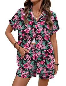 ชุดเสื้อผ้าโพลีเอสเตอร์ระบายอากาศน้ำหนักเบา ชุดเซ็ตสั่งทำพิเศษสำหรับผู้หญิง กางเกงขาสั้นปั่นจักรยานผ้าฝ้ายผสมโพลีเอสเตอร์ ชุดเซ็ตสำหรับผู้หญิง - Product Image 3