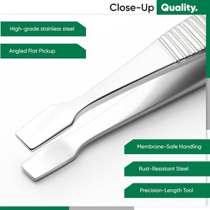 Pinzas de acero inoxidable de punta plana con desplazamiento de tamaño personalizado, pinzas para membrana tisular que no dañan, instrumento quirúrgico de clase CE - Product Image 5