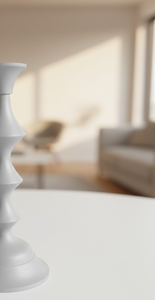 Porte-bougie conique géométrique gris moderne, style nordique abstrait, pour décoration minimaliste et hôtels de luxe - Product Image 4