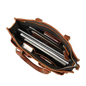Porte-documents en cuir haut de gamme pour hommes avec compartiment pour ordinateur portable, personnalisation de la marque, fabricant OEM ODM - Product Image 5