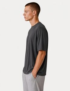 เสื้อยืดโอเวอร์ไซส์ผ้าฝ้ายแท้ 100% น้ำหนัก 220 กรัม พิมพ์ลายตามสั่งที่ไหล่ สไตล์ฮิปฮอป ไซส์ใหญ่พิเศษ ผ้าฝ้ายแท้ 100% ทรงบ็อกซี่ สำหรับผู้ชาย - Product Image 5