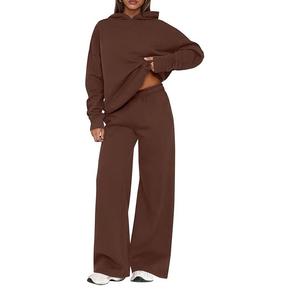 New Trending Custom Acid Wash Cropped Hoodies Women Washed Hoodie and Joggers Tracksuits Women's Fully Customized - Product Image 5