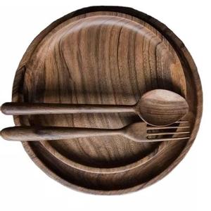 Plateau de service rond et ovale en bois durable, plateau de petit-déjeuner en bois, nouveau design, plateau de haute qualité pour la maison, l'hôtel, la cuisine - Product Image 4