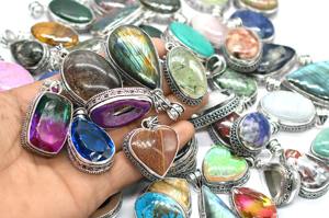 Nuevo Colgante de Plata de Ley 925 con Cabujones Multicolores, Diseño Vintage, Venta al Por Mayor, Proveedores de Joyería Personalizada - Product Image 5