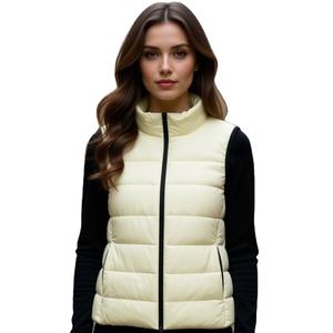 Chaleco acolchado de invierno para mujer con capucha, sin mangas, ligero, cálido, para exteriores, con cremallera y costuras duraderas - Product Image 6