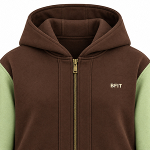 Cropped Full <b>Zip</b> <b>Hoodie</b> Fleece Polyester Knitted Sweatshirt <b>Zip</b>-Up Upper Winter Wear Unisex Soft <b>Pocket</b> - Product Image 2