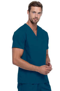 Tenues médicales universelles FUYI pour hommes et femmes - Tissu sergé polyester/coton - Haut style chemise - Manches courtes - Utilisation hospitalière - Product Image 5