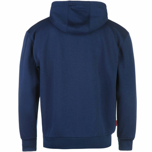 Sweat à capuche zippé pour homme, coupe classique, en molleton de coton/polyester respirant 220g, doux, avec broderie 3D et teinture unie - Product Image 5