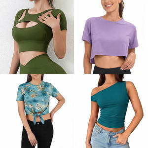 2026 Latest Design Women's Crop Top T-Shirt High Quality Canvas Classic Casual Style for Summer Online Sale - Product Image 3