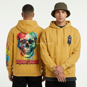 Sudadera con Capucha Elite de 500GSM para Hombre, Diseño Gráfico Abstracto de Retrato, Costuras Premium, Silueta Oversize, Estilo Urbano Nórdico - Product Image 1