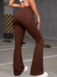 Luxury Designer <b>Boot</b> Cut Vintage Washed Denim Jeans-Runway Fashion Week Editorial Avant-garde Cotton - Product Image 3