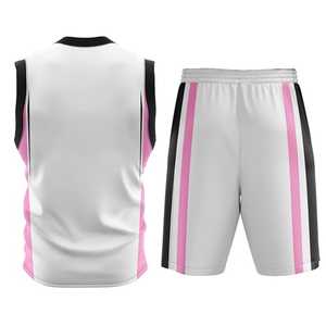 Premium Quality Unisex Basketball Uniform Breathable Customized Reversible Sleeveless 100% Polyester Quick Dry Sports Team Set - Product Image 2
