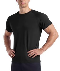 <b>Black</b> Men's Vintage Style Slim Fit Workout <b>Shirt</b> Long Sleeve O-Neck Knitted Front Polyester/Cotton Breathable Quick Dry - Product Image 1