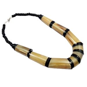 Collar de Cuerno Pulido de Alta Calidad, Hecho a Mano, Cadena de Hilo al por Mayor para Mujer, para Bodas Cristianas, Compromisos y Fiestas - Product Image 1
