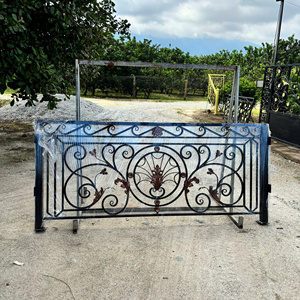 Custom Wrought Iron Balcony Railing Panels – Decorative Iron Railings with Powder Coated Finish for Outdoor Use and Durability - Product Image 1