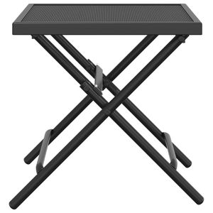 Table de jardin pliante en acier anthracite, petit mobilier d'extérieur pliable - Product Image 4