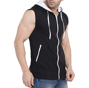Hoodie sans manches pour homme - Léger et respirant, idéal pour la musculation et le fitness - Product Image 3