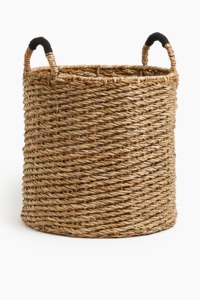 <b>Large</b> round seagrass <b>basket</b> with handle Handmade <b>Storage</b> <b>Basket</b> Wholesale eco-friendly Made in Vietnam - Product Image 4