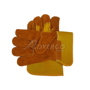 Guantes de Trabajo de Cuero Genuino de la Mejor Calidad para Hombre, Guantes de Seguridad, Guantes de Trabajo de Color Sólido - Product Image 4