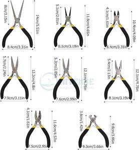 8 Pack Stainless Steel Jewelry <b>Pliers</b> <b>Set</b> Includes Needle Nose Round Nose Wire Cutters Bent Flat Long Nose for Jewelry Making - Product Image 3
