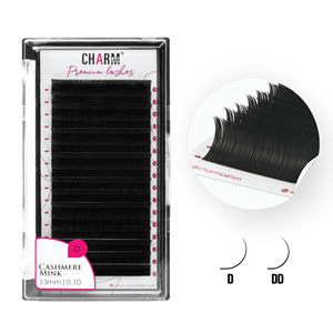 Extensions de cils Charmlash noir mat foncé en gros, longueurs mixtes, courbures C et D, 0.07 0.15, plateaux de cils mixtes - Product Image 1