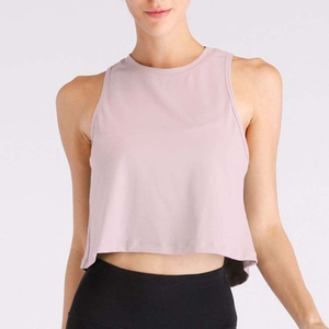 Débardeur de sport sans manches pour femme, haut de yoga et de fitness personnalisable avec logo frontal, vêtement d'été uni pour activités sportives - Product Image 4