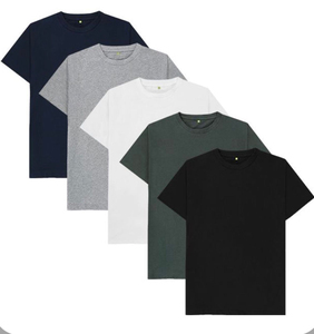 T-shirt vierge streetwear pour homme en coton épais 220g à col rond avec impression numérique, séchage rapide et respirant - Product Image 1