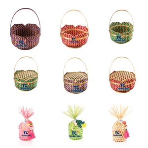 PANIERS EN BAMBOU élégants tissés à la main pour des intérieurs confortables PANIERS EN BAMBOU décoratifs réfléchis pour les idées de cadeaux et de stockage de l'Aïd - Product Image 2