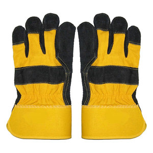 Leather Work <b>Gloves</b> Real Leather Working <b>Gloves</b> Outdoor Protective Heavy Duty Anti-Slip Cut Resistant Leather Working <b>Gloves</b> - Product Image 1