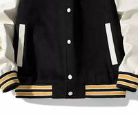 Vestes universitaires d'hiver personnalisées en gros avec logo, unisexe, streetwear, broderie frontale, patchwork, vêtements vintage tendance